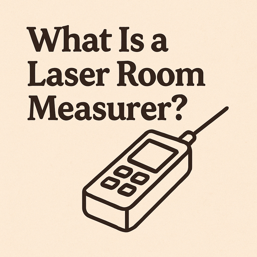 A laser room measurer used to scan floor dimensions in a modern interior